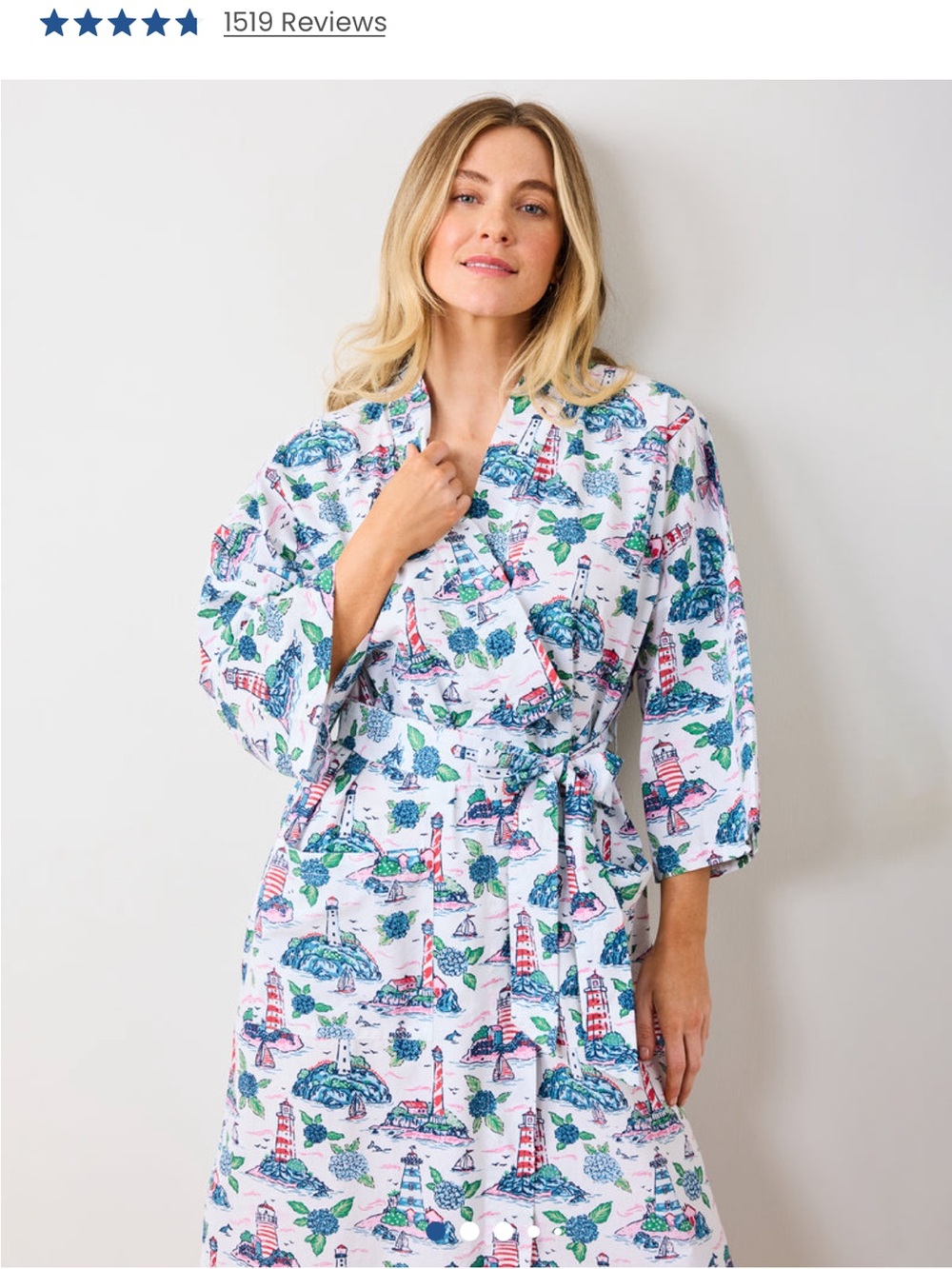 PrintFresh Lighthouse Keeper Kimono Robe - Picture 2 of 5